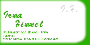 irma himmel business card